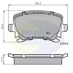 Diskinių stabdžių trinkelių rinkinys  COMLINE CBP01284