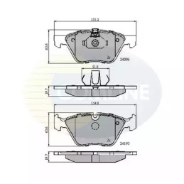 Diskinių stabdžių trinkelių rinkinys  COMLINE CBP01300