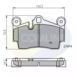 Diskinių stabdžių trinkelių rinkinys  COMLINE CBP01316