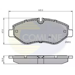 Diskinių stabdžių trinkelių rinkinys  COMLINE CBP01555