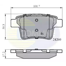 Diskinių stabdžių trinkelių rinkinys  COMLINE CBP01557