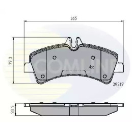 Diskinių stabdžių trinkelių rinkinys  COMLINE CBP01575