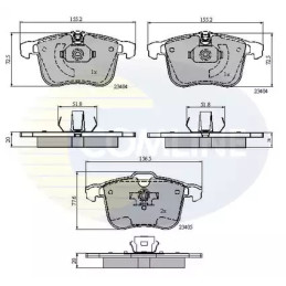 Diskinių stabdžių trinkelių rinkinys  COMLINE CBP01593