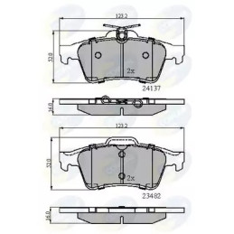 Diskinių stabdžių trinkelių rinkinys  COMLINE CBP01599