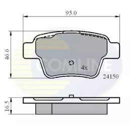 Diskinių stabdžių trinkelių rinkinys  COMLINE CBP01658