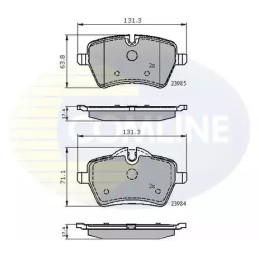 Diskinių stabdžių trinkelių rinkinys  COMLINE CBP01673