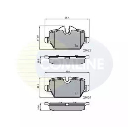 Diskinių stabdžių trinkelių rinkinys  COMLINE CBP01710