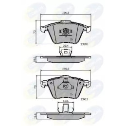 Diskinių stabdžių trinkelių rinkinys  COMLINE CBP01752