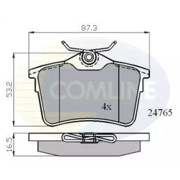 Diskinių stabdžių trinkelių rinkinys  COMLINE CBP01797