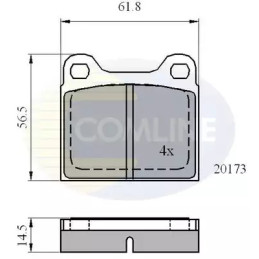 Diskinių stabdžių trinkelių rinkinys  COMLINE CBP0731