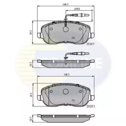 Diskinių stabdžių trinkelių rinkinys  COMLINE CBP11158