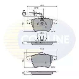 Diskinių stabdžių trinkelių rinkinys  COMLINE CBP11168