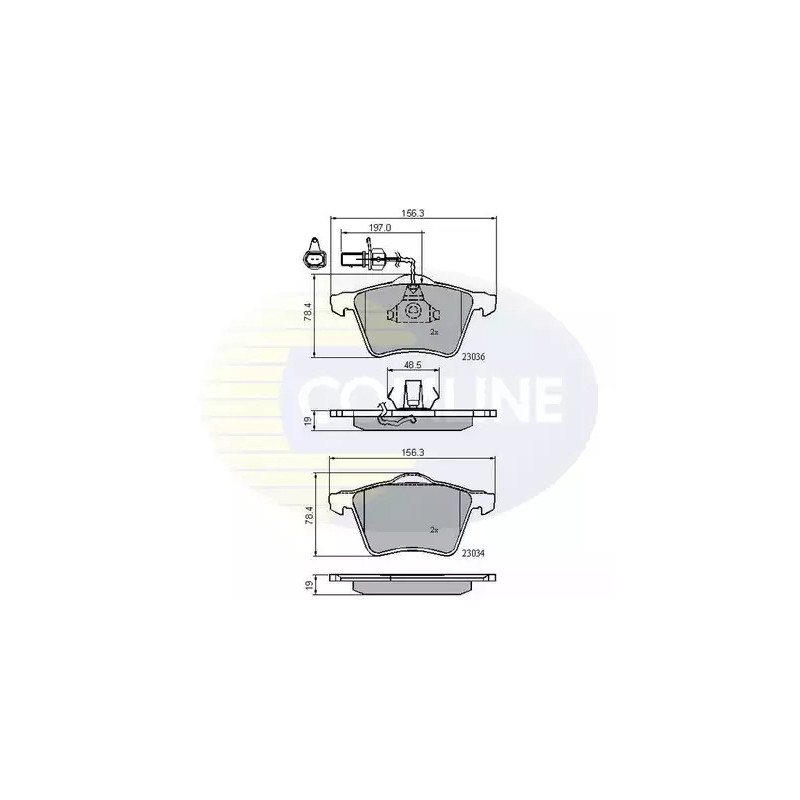 Diskinių stabdžių trinkelių rinkinys  COMLINE CBP11168