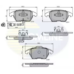 Diskinių stabdžių trinkelių rinkinys  COMLINE CBP11224