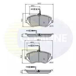 Diskinių stabdžių trinkelių rinkinys  COMLINE CBP11251