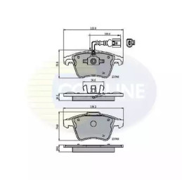 Diskinių stabdžių trinkelių rinkinys  COMLINE CBP11311