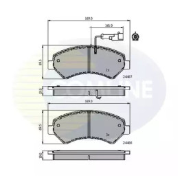 Diskinių stabdžių trinkelių rinkinys  COMLINE CBP11623