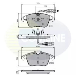 Diskinių stabdžių trinkelių rinkinys  COMLINE CBP22002