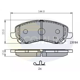 Diskinių stabdžių trinkelių rinkinys  COMLINE CBP31256