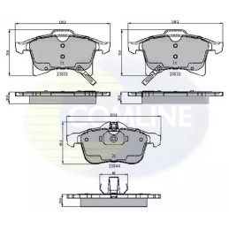 Diskinių stabdžių trinkelių rinkinys  COMLINE CBP31307