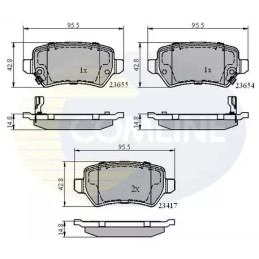 Diskinių stabdžių trinkelių rinkinys  COMLINE CBP31551