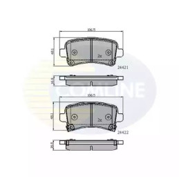 Diskinių stabdžių trinkelių rinkinys  COMLINE CBP31795