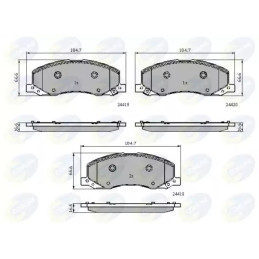 Diskinių stabdžių trinkelių rinkinys  COMLINE CBP32003