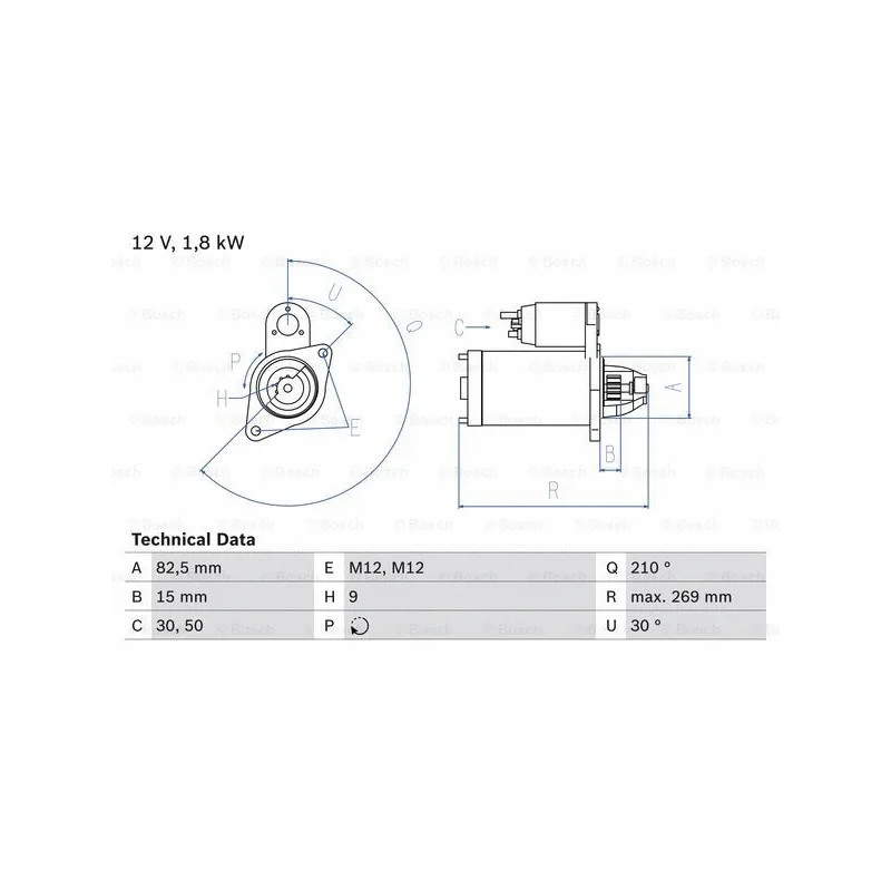 Starteris  BOSCH 0 986 016 240