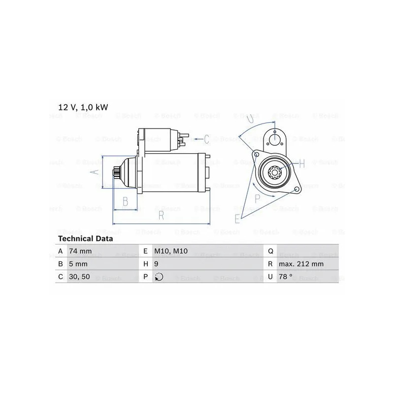 Starteris  BOSCH 0 986 018 701