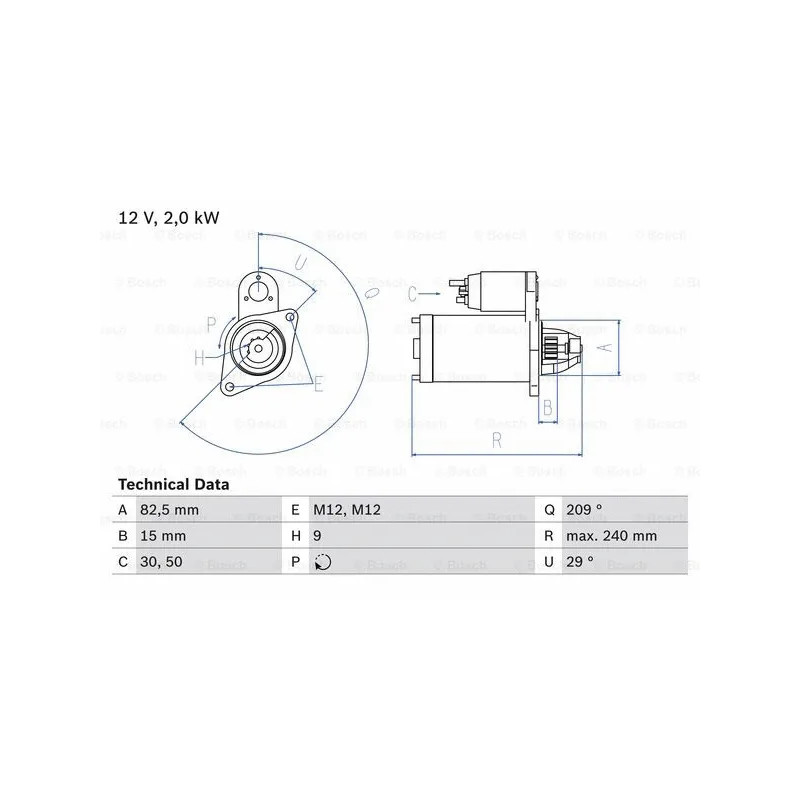 Starteris  BOSCH 0 986 021 610