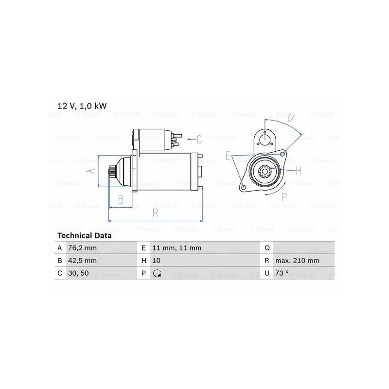 Starteris  BOSCH 0 986 022 290
