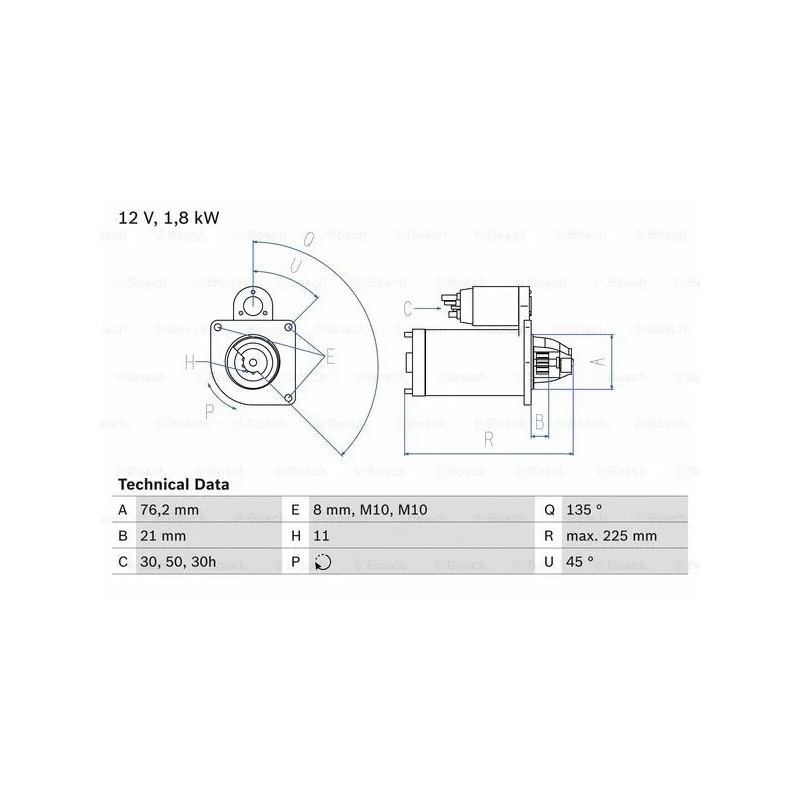 Starteris  BOSCH 0 986 022 581