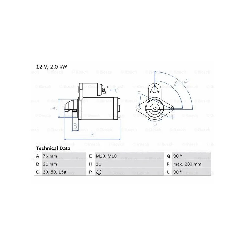 Starteris  BOSCH 0 986 022 880