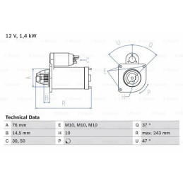 Starteris  BOSCH 0 986 022 840