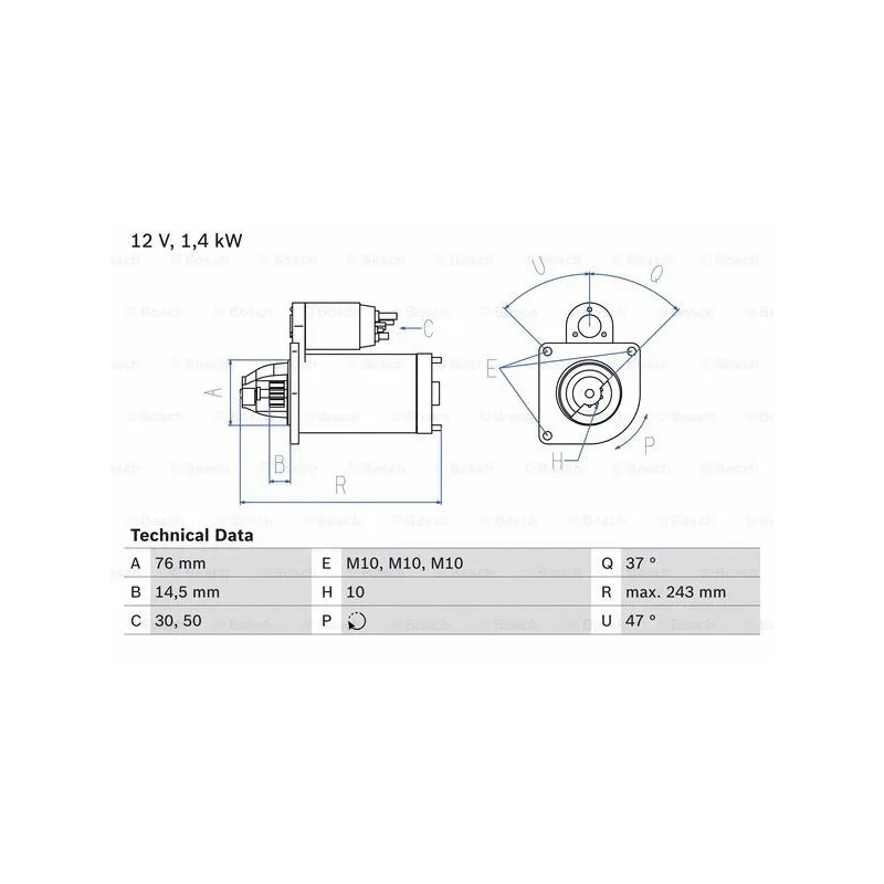 Starteris  BOSCH 0 986 022 840