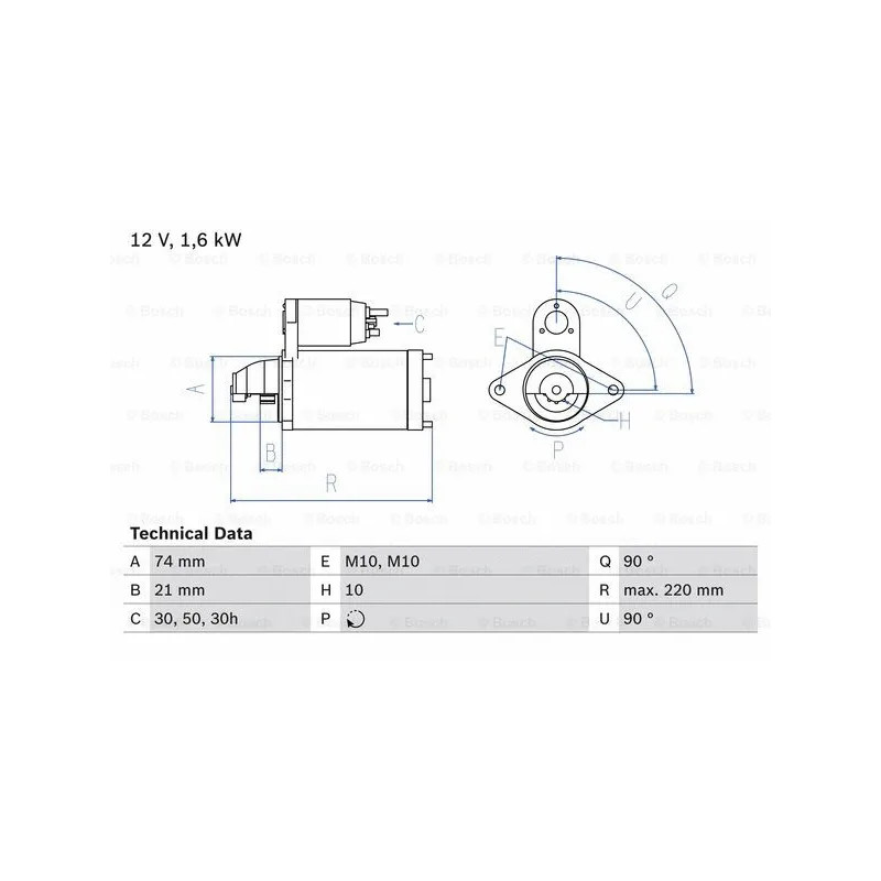 Starteris  BOSCH 0 986 022 930