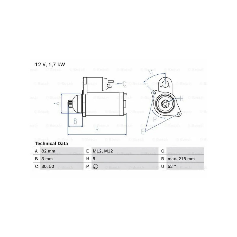 Starteris  BOSCH 0 986 024 250