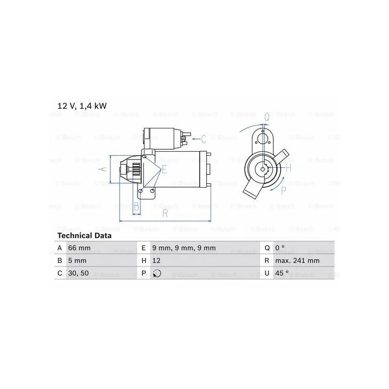 Starteris  BOSCH 0 986 024 980