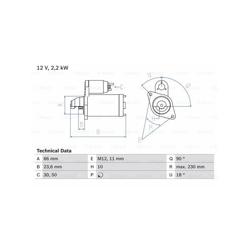 Starteris  BOSCH 0 986 025 400