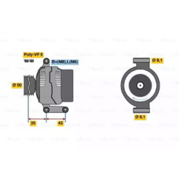 Kintamosios srovės generatorius  BOSCH 0 986 045 181