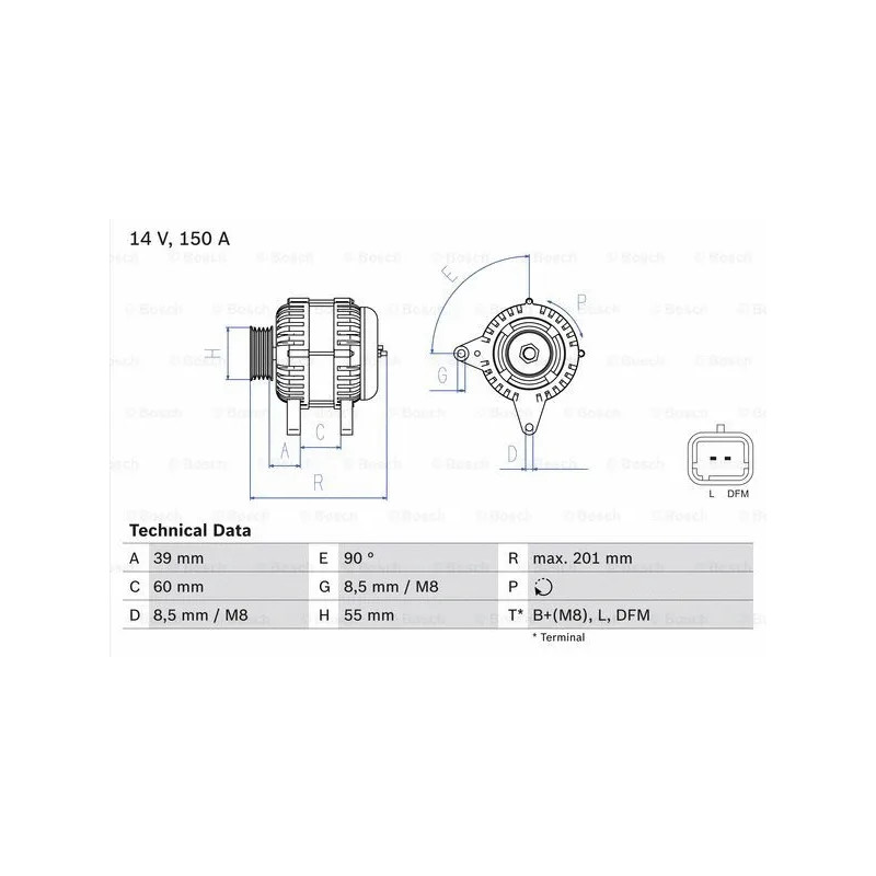 Kintamosios srovės generatorius  BOSCH 0 986 080 400