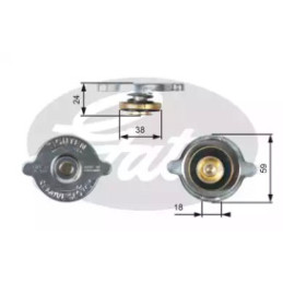 Radiatoriaus dangtelis  GATES RC115