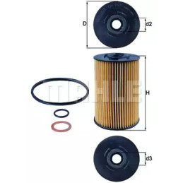 Alyvos filtras  KNECHT OX 150D1