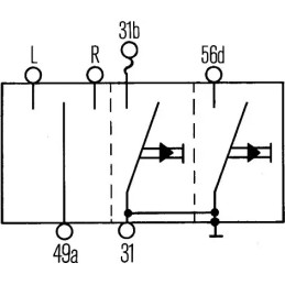 Indikatorių valdymo svirtis  HELLA 6BA 001 539-001