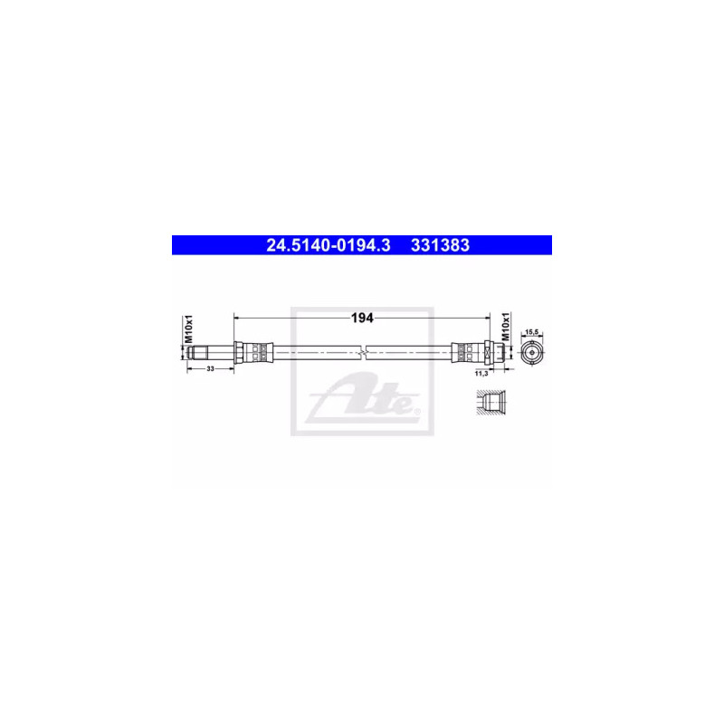 Stabdžių žarnelė  ATE 24.5140-0194.3
