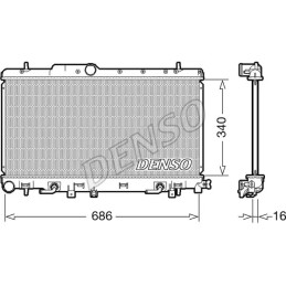 Variklio aušinimo radiatorius  DENSO DRM36018