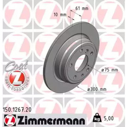 Stabdžių diskas  ZIMMERMANN 150.1267.20