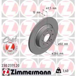 Stabdžių diskas  ZIMMERMANN 230.2371.20