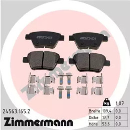 Diskinių stabdžių trinkelių rinkinys  ZIMMERMANN 24563.165.2