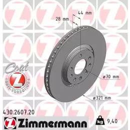 Stabdžių diskas  ZIMMERMANN 430.2607.20